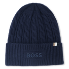 Bonnet tricot torsad&eacute;, BLEU CARGO, hi-res