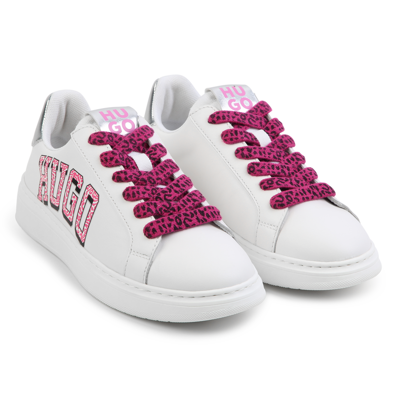 Sneakers met veters en print HUGO 
                        GIRL