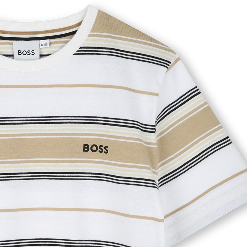 Gestreept T-shirt van katoen BOSS 
                        BOY