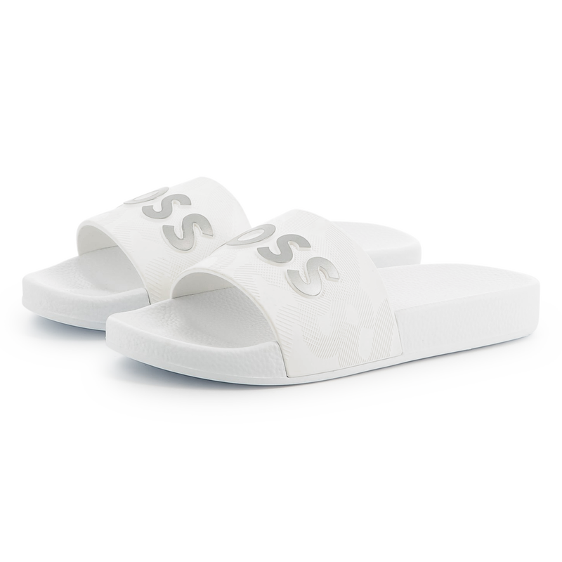 Slippers met reli&euml;flogo BOSS 
                        BOY