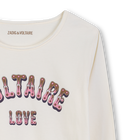 T-shirt manches longues imprim&eacute; ZADIG VOLTAIRE 
                    FILLE