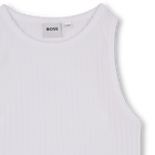 Tanktop met metalen plaat BOSS 
                    GIRL