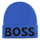 Gebreide muts met revers, ELECTRISCH BLAUW, hi-res