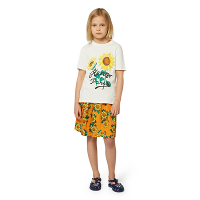T-shirt met zonnebloemprint KENZO KIDS UNISEX