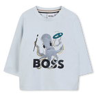T-shirt met lange mouwen, LICHT BLAUW, hi-res