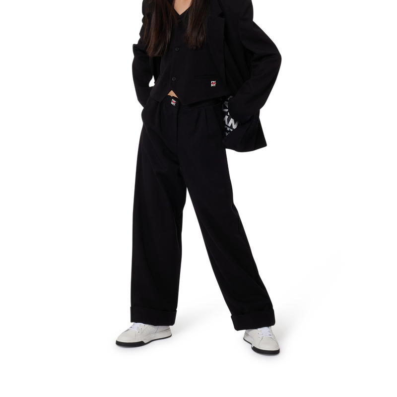 Broek met plooien en omslag DKNY 
                        GIRL