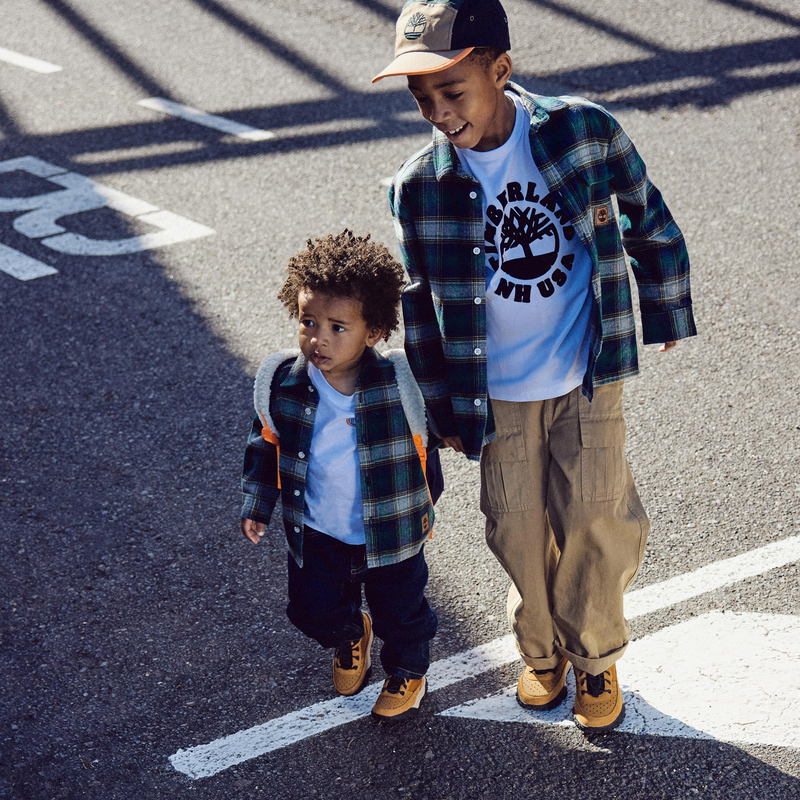 Katoenen geruit overhemd TIMBERLAND 
                        BOY