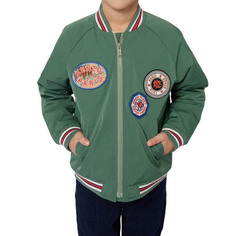 Blouson zipp&eacute; &agrave; manches raglan KENZO KIDS 
                        UNISEXE