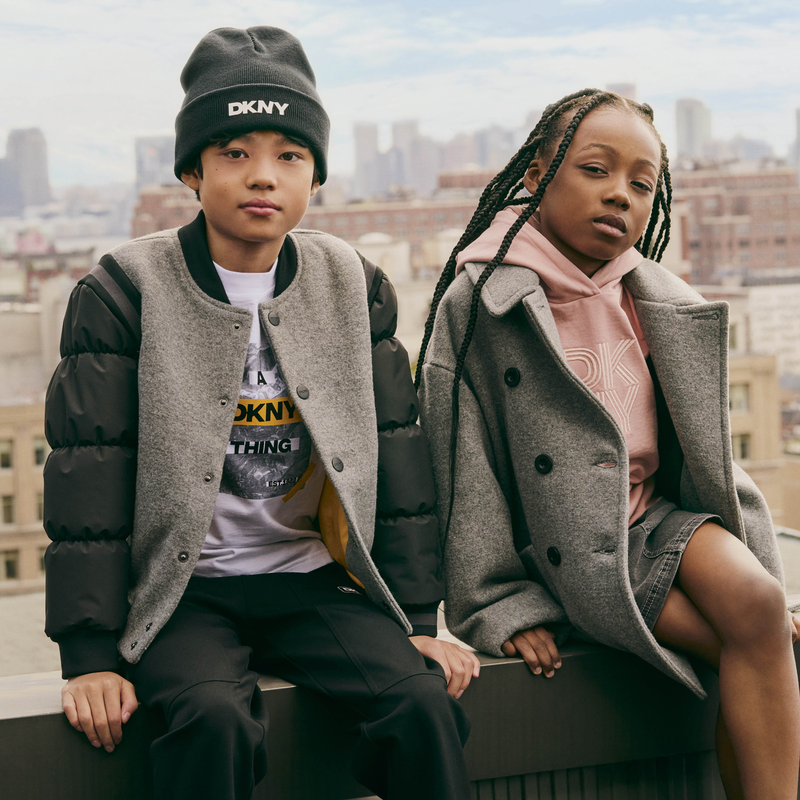 Wollen stoffen jas DKNY 
                        GIRL