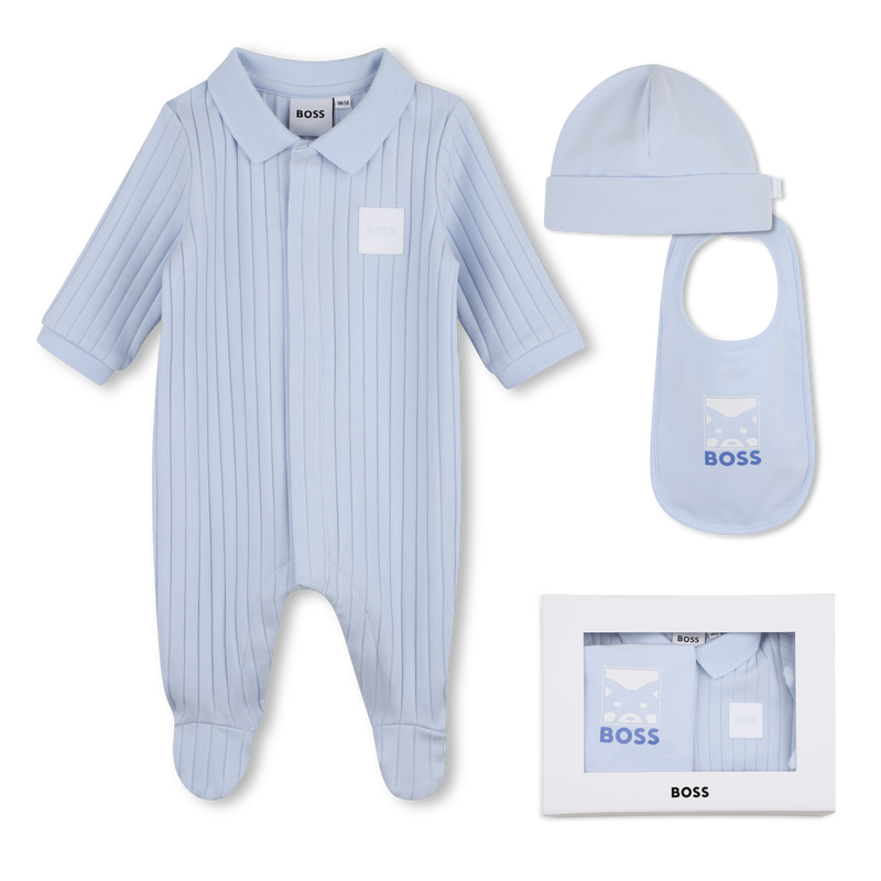 PYJAMA SET + BIB + MUTS BOSS 
                        BOY