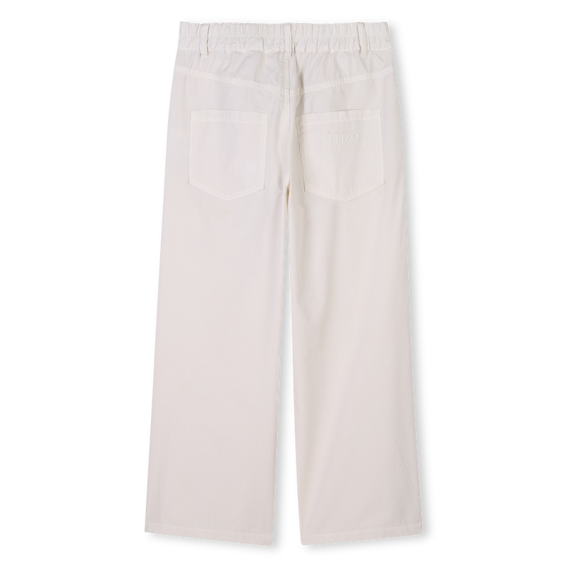 Wijde broek in poplin KENZO KIDS 
                        GIRL