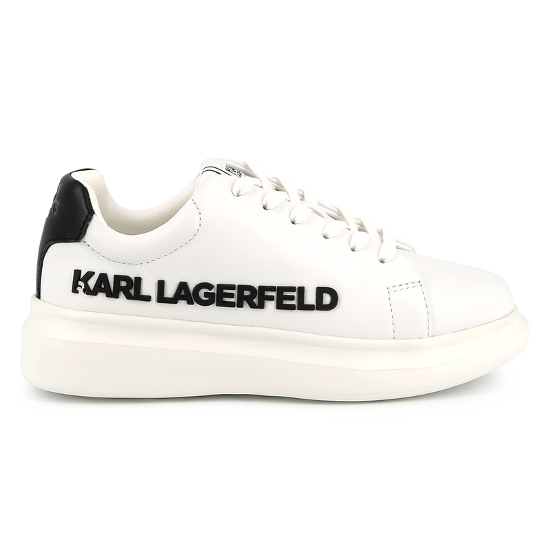 Baskets en cuir &agrave; lacets KARL LAGERFELD KIDS 
                        UNISEXE