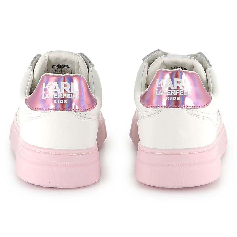 Leren sneakers met veters KARL LAGERFELD KIDS 
                        GIRL