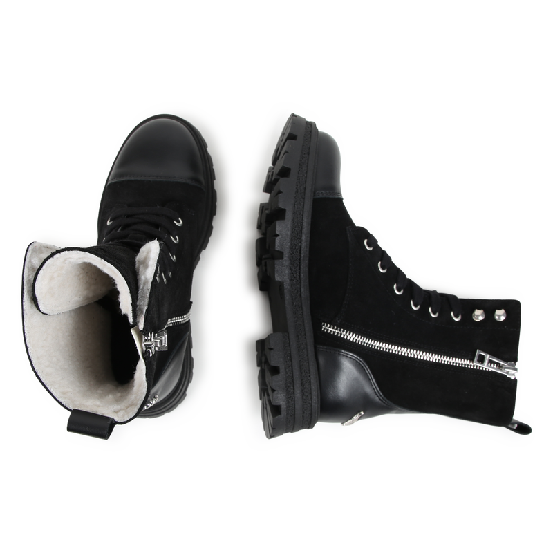 Bottines &agrave; lacets en cuir ZADIG & VOLTAIRE 
                        FILLE