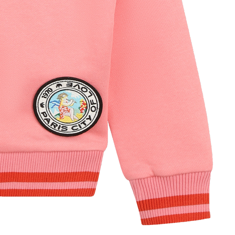 Sweat-shirt zipp&eacute; en molleton KENZO KIDS 
                        FILLE