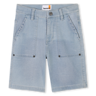 Bermuda en denim extensible, BLEACH, hi-res
