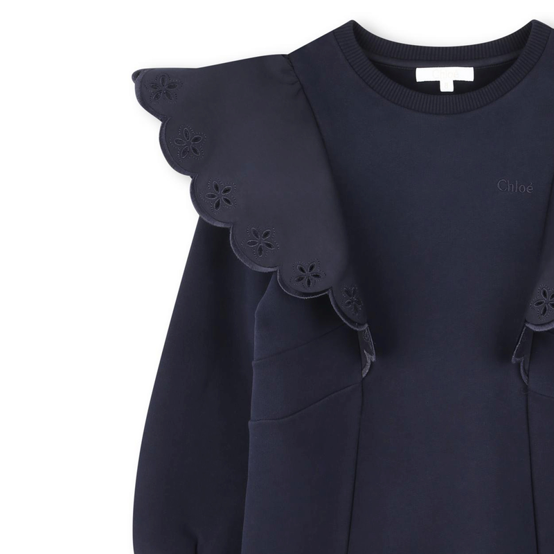 Robe en molleton &agrave; volants CHLOE 
                        FILLE