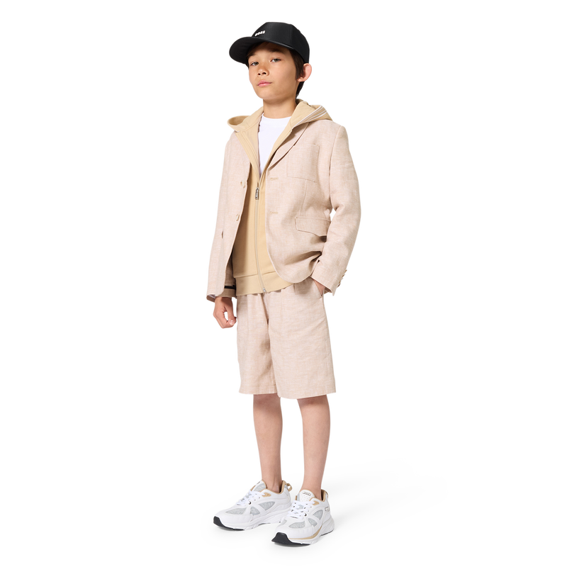 SWEAT ZIPP&Eacute; &Agrave; CAPUCHE BOSS 
                        GARCON