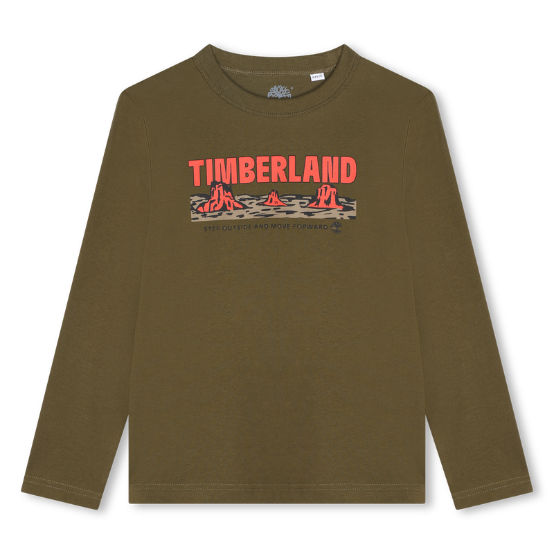 T-shirt met print en opschrift TIMBERLAND 
                        BOY