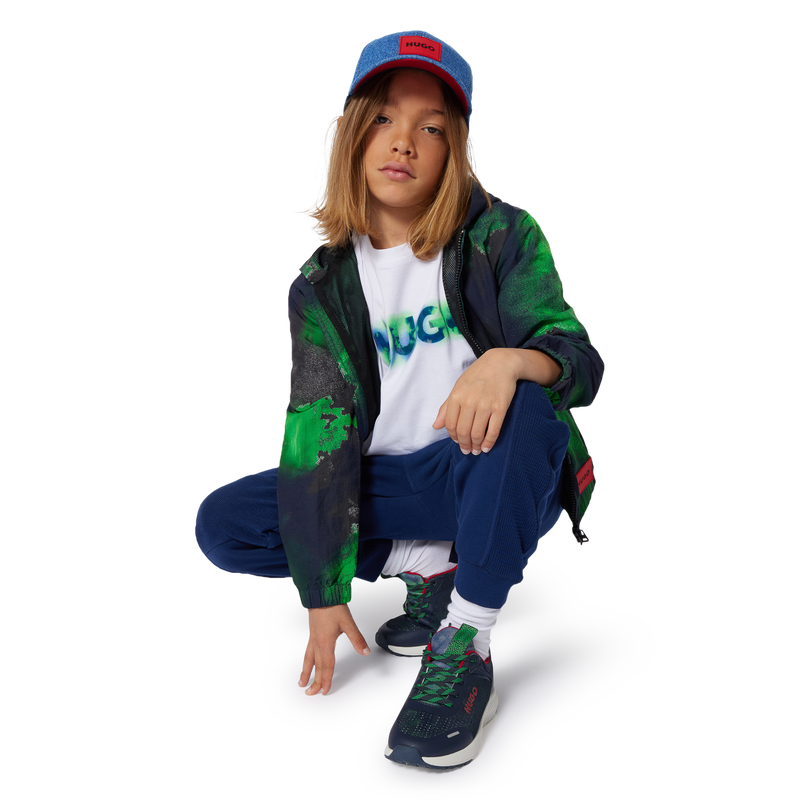 Sneakers met veters en print HUGO 
                        BOY