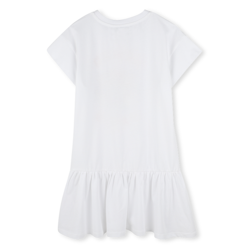 Jurk met print en volant KENZO KIDS 
                        GIRL