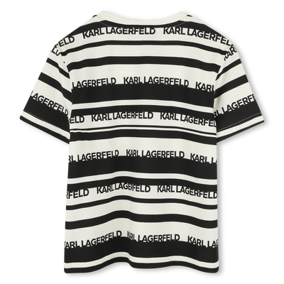 Gestreept T-shirt korte mouwen KARL LAGERFELD KIDS BOY
