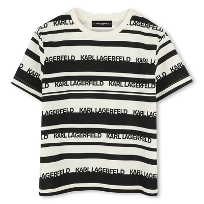 Gestreept T-shirt korte mouwen KARL LAGERFELD KIDS BOY