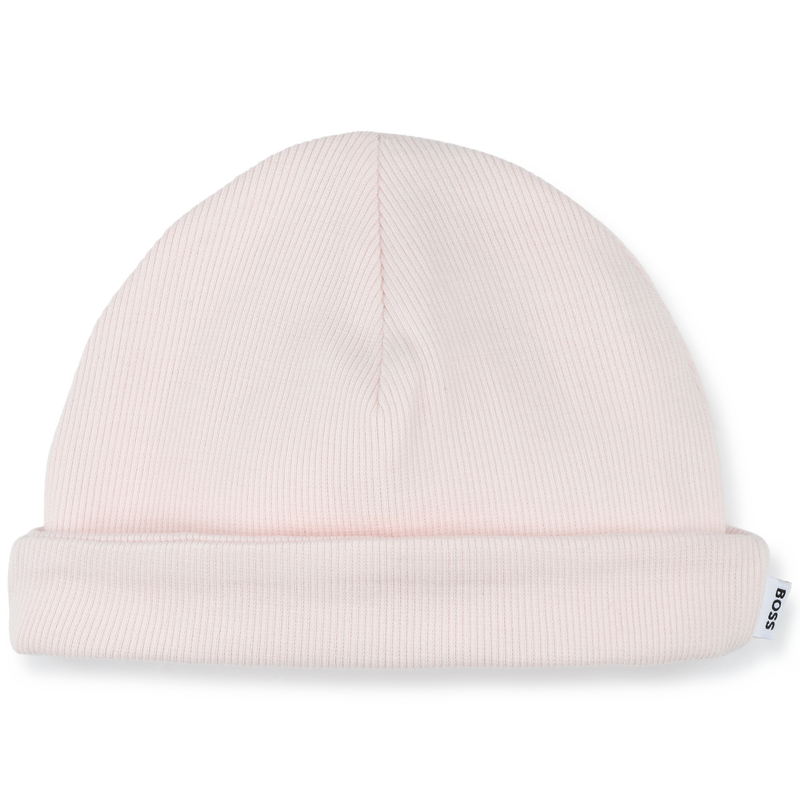 Bonnet &agrave; c&ocirc;tes avec revers BOSS 
                        FILLE