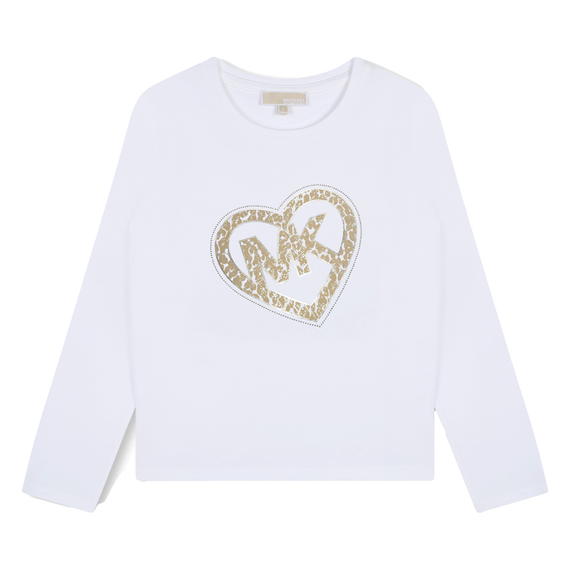 Katoenen T-shirt lange mouwen MICHAEL KORS 
                        GIRL