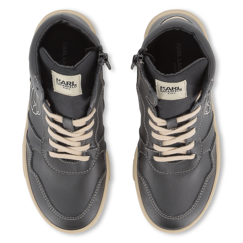 Baskets montantes à lacets KARL LAGERFELD KIDS 
                        GARCON