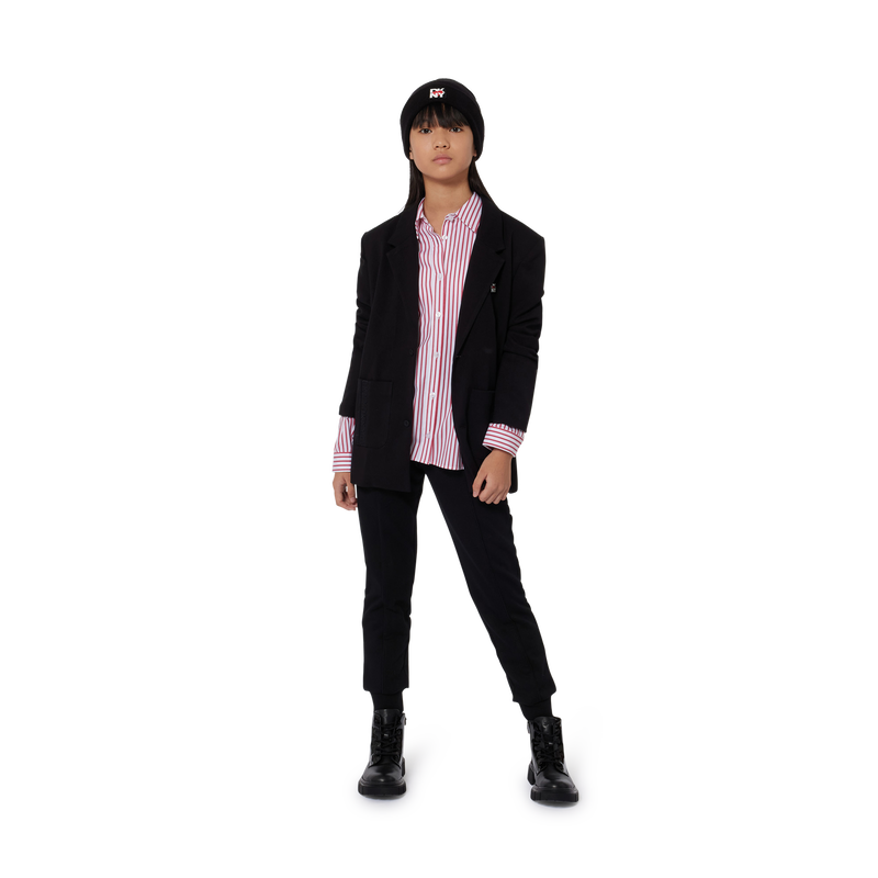 Bonnet &agrave; revers en tricot DKNY 
                        FILLE