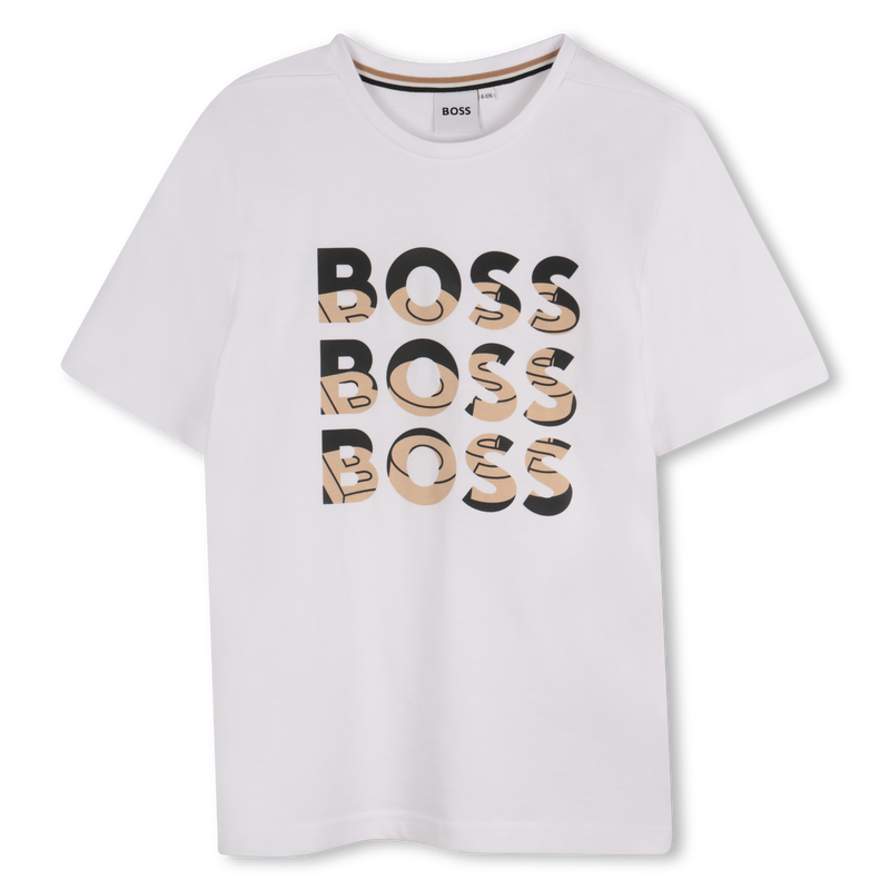 Katoenen T-shirt korte mouwen BOSS 
                        BOY