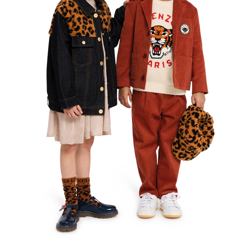 Kostuumjasje van velours KENZO KIDS 
                        BOY