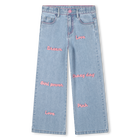 Pantalon en denim brod&eacute; BILLIEBLUSH 
                    FILLE