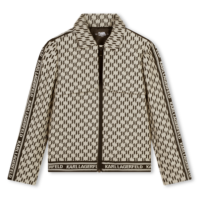 Feestelijke jas met stroken KARL LAGERFELD KIDS GIRL