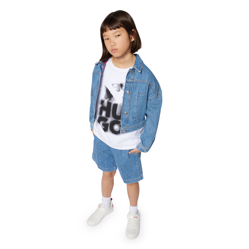 Jeansjasje met strepen HUGO 
                        GIRL