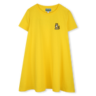 Robe &eacute;vas&eacute;e badge brod&eacute;, JAUNE TAXI, hi-res