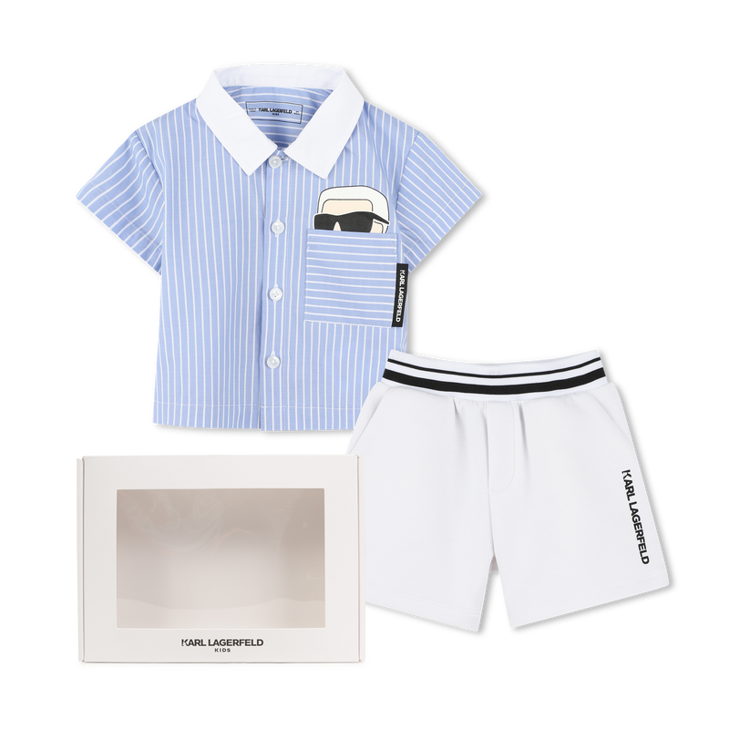 OVERHEMD + KORTE SET KARL LAGERFELD KIDS 
                        BOY
