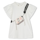 Robe manches courtes en coton, IVOIRE PASTEL, hi-res