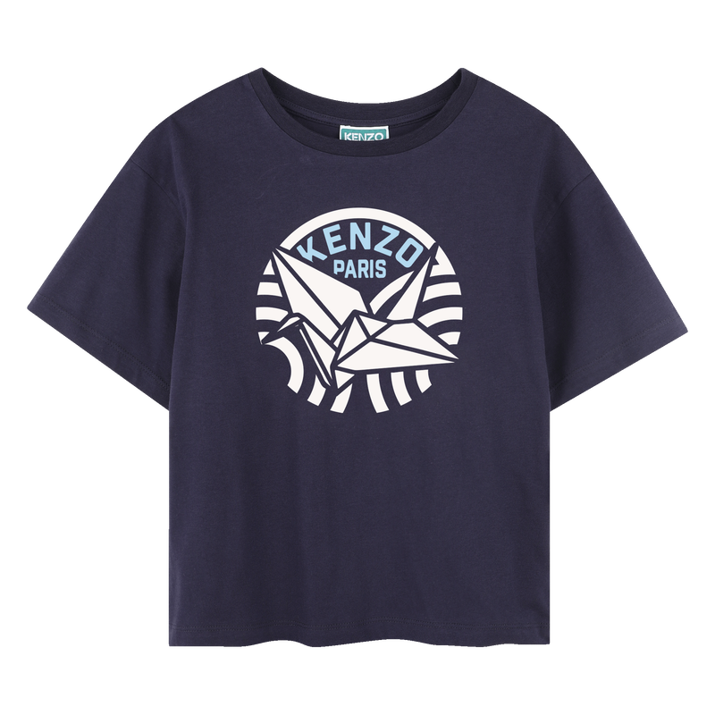 T-shirt avec imprim&eacute; sigl&eacute; KENZO KIDS 
                        FILLE