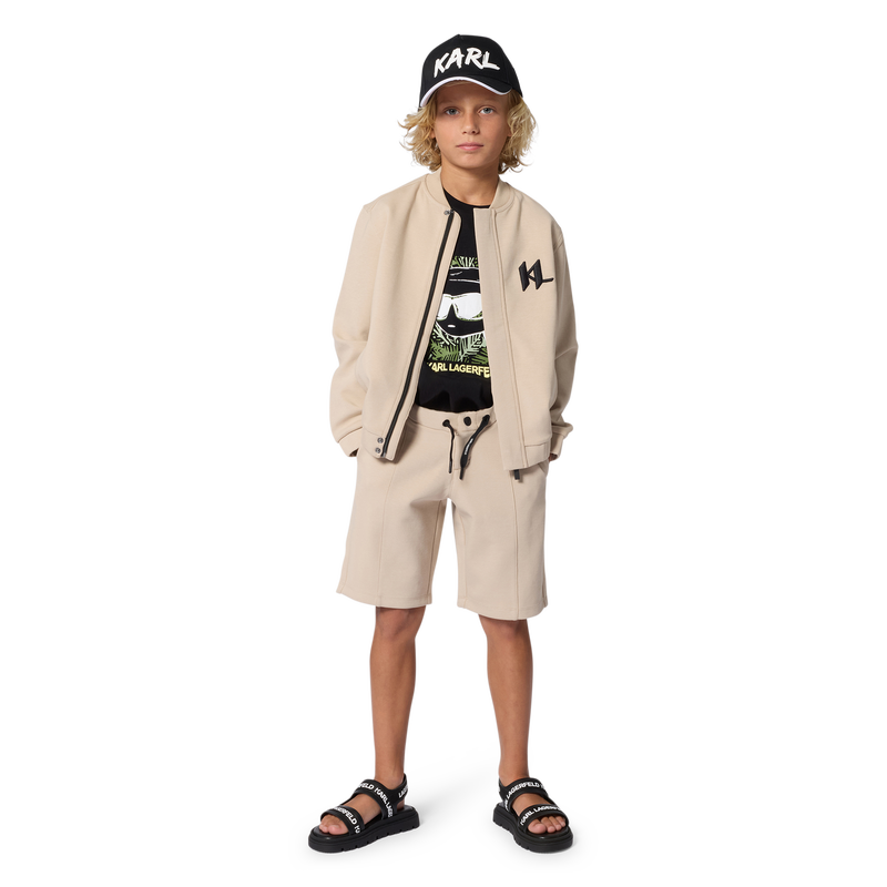 SWEAT ZIPP&Eacute; &Agrave; CAPUCHE KARL LAGERFELD KIDS 
                        GARCON