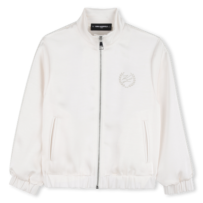 SWEAT ZIPP&Eacute; &Agrave; CAPUCHE KARL LAGERFELD KIDS FILLE