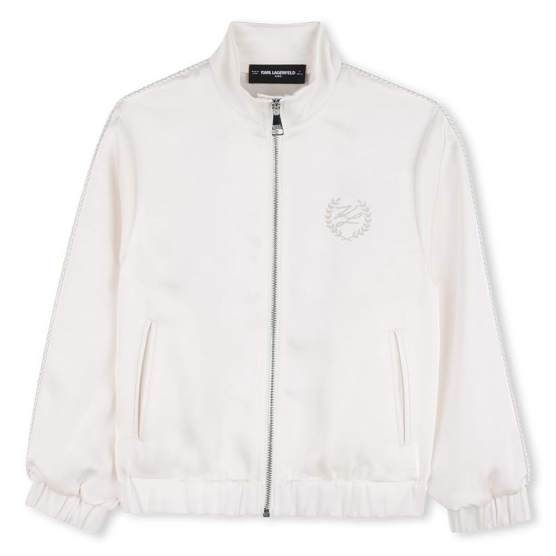 SWEAT ZIPP&Eacute; &Agrave; CAPUCHE KARL LAGERFELD KIDS 
                        FILLE