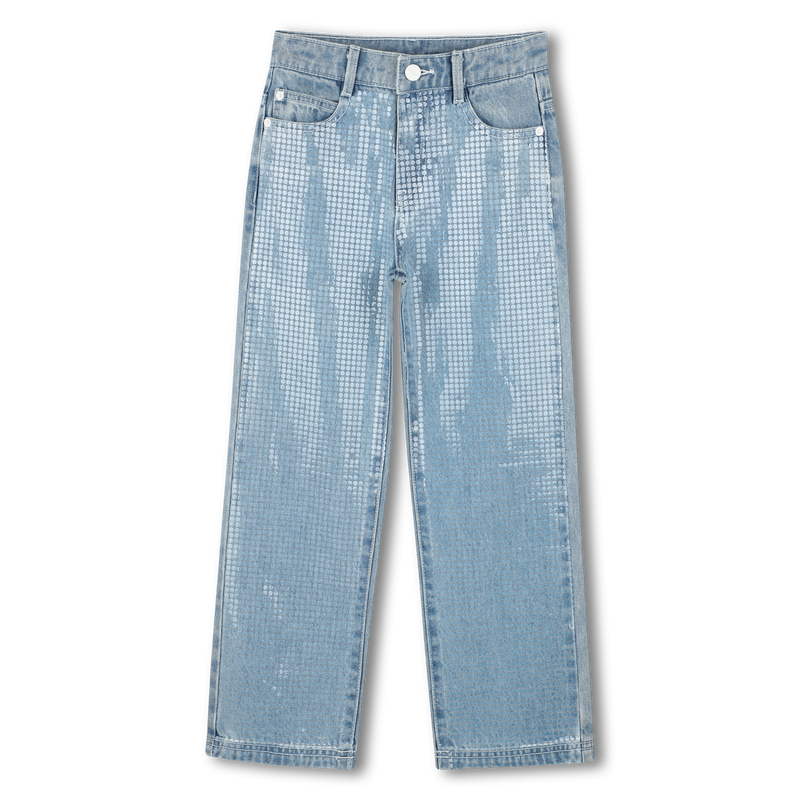 Jean ajustable orn&eacute; de sequins DKNY 
                        FILLE