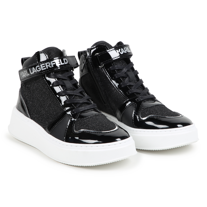Hoge lederen sneakers KARL LAGERFELD KIDS 
                        GIRL