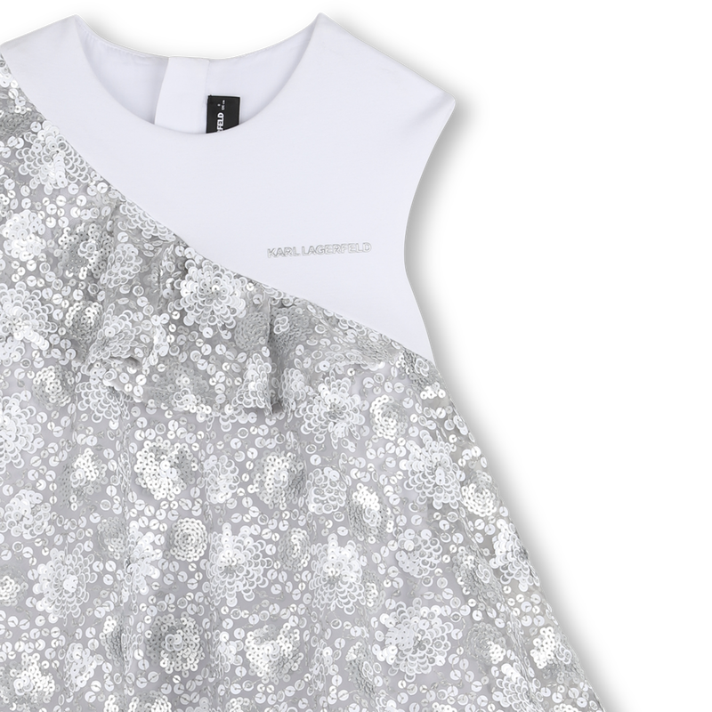 BI-MATERIAAL CEREMONI&Euml;LE JURK KARL LAGERFELD KIDS 
                        GIRL