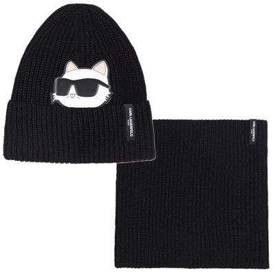 Hoed + nekwarmer set KARL LAGERFELD KIDS GIRL