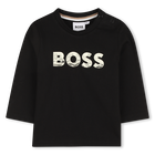 T-shirt met lange mouwen, ZWART, hi-res
