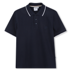 Katoenen polo met rechte snit BOSS 
                    BOY
