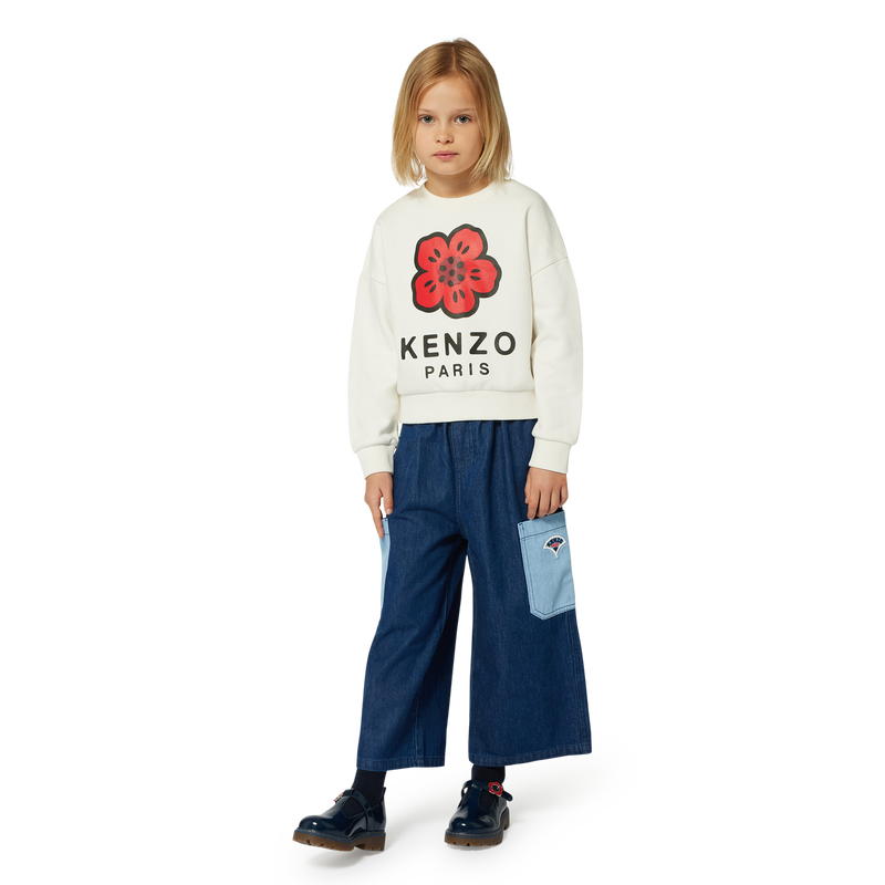 Jean &agrave; taille &eacute;lastiqu&eacute;e KENZO KIDS 
                        FILLE
